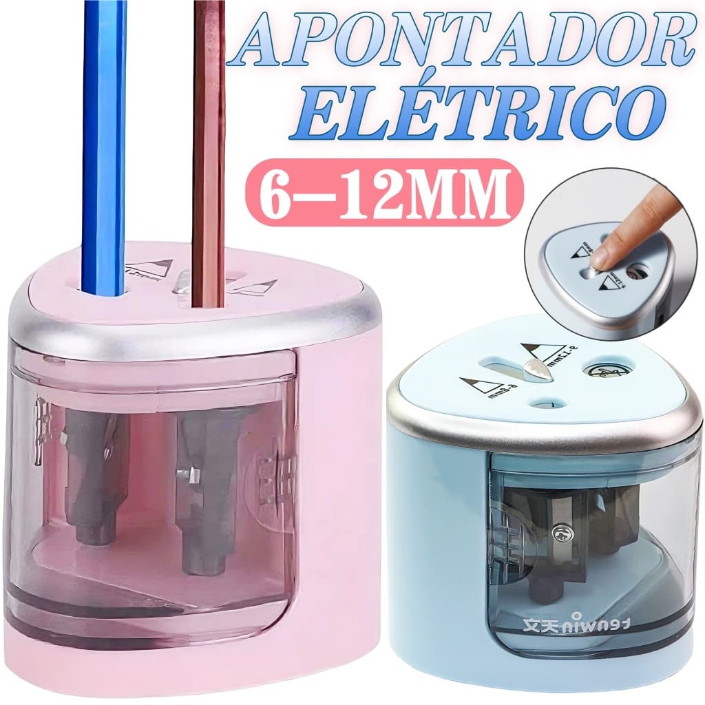 Apontador Elétrico Bateria para Automático 6-12mm Multi-Funcional Operado Duplo Para Estudantes