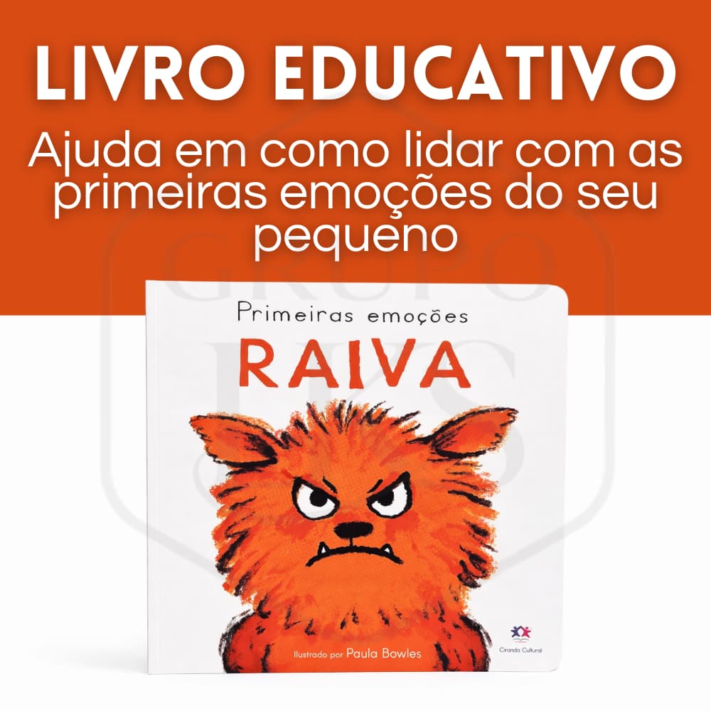 Livro Educativo Infantil Raiva Desenvolvimento Emocional Criança Capa Dura Coleção Emoções