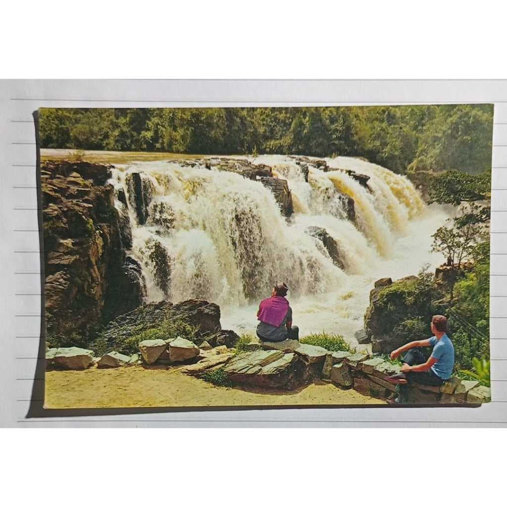 Cartão Postal Poços de Caldas MG Véu das Noivas Circulado com Selo VARIG