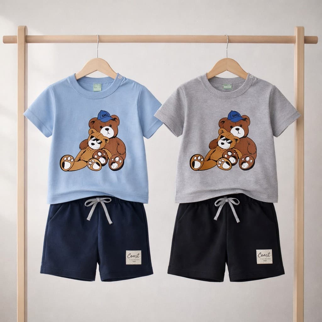 Conjunto Fofo Para Menino De Verão - 1 a 9 Meses