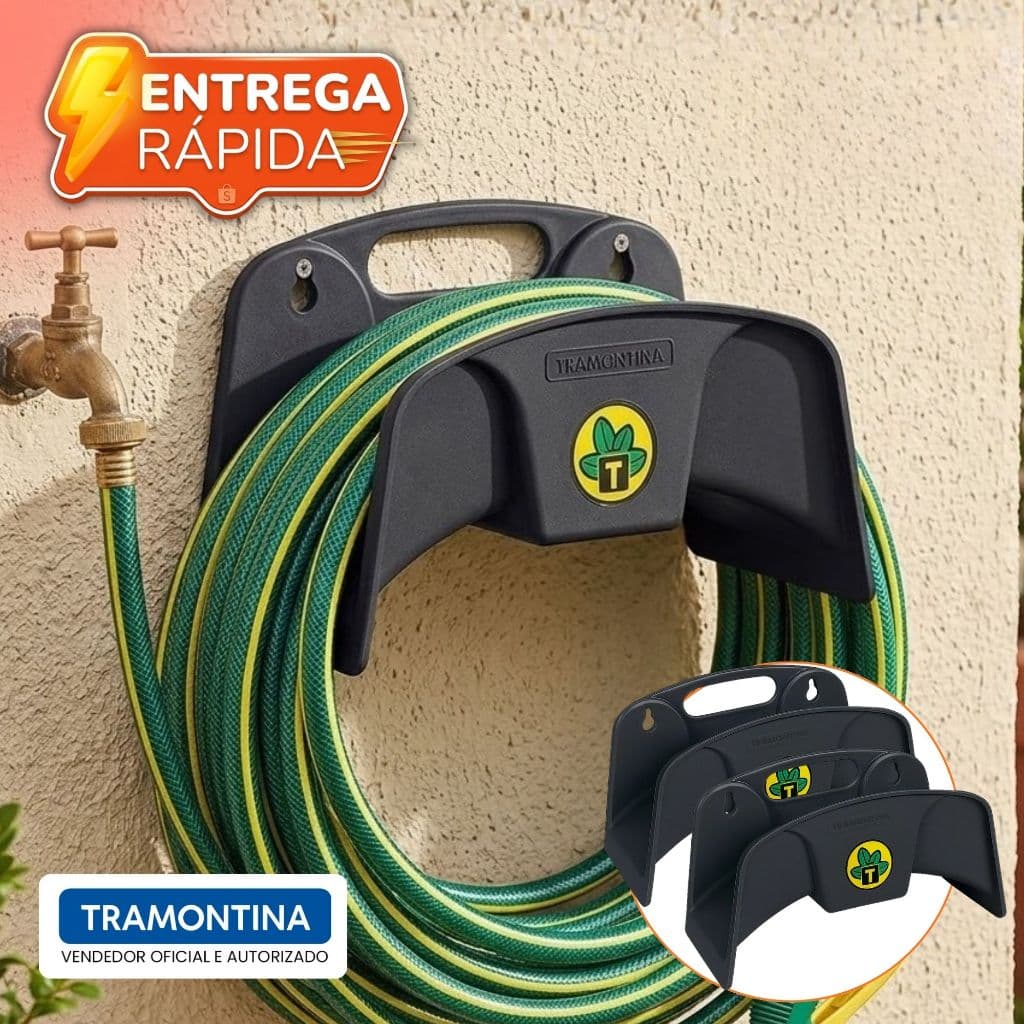 Suportes Para Mangueira Até 35M 1/2'' Tramontina Reforçado 2 Parafusos e 2 Buchas Para Fixação