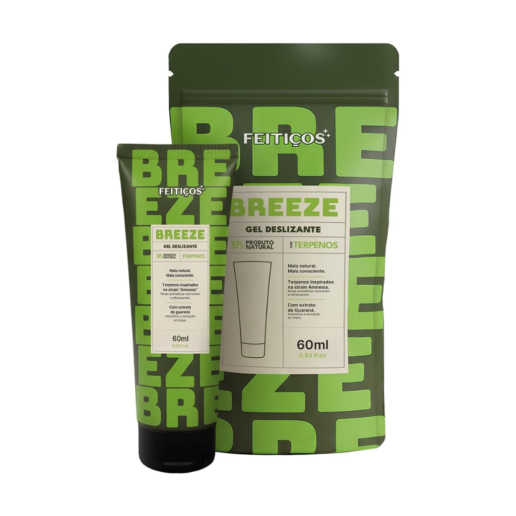 Gel Lubrificante Breeze Deslizante Com Terpenos 60Ml Feitiços