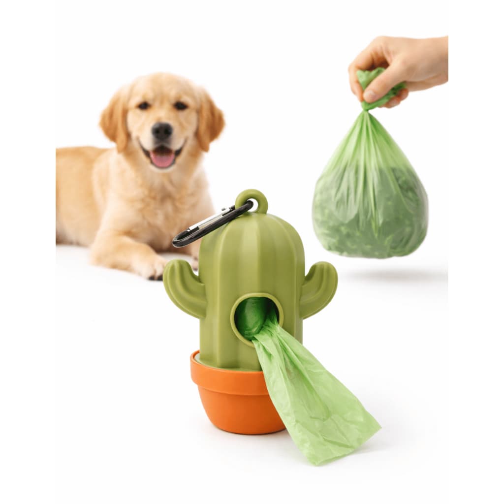 PORTA SACOS HIGIÊNICOS PET CACTO GANBU – PASSEIOS ORGANIZADOS, PRATICIDADE E LIMPEZA DIÁRIA