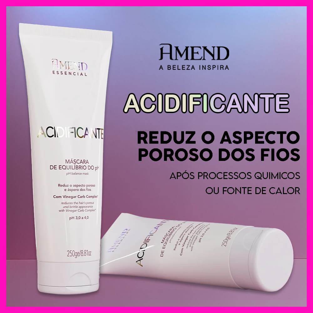 Amend Essencial Máscara Acidificante 250g (Reequilibra o pH da fibra capilar, reduzindo o frizz)