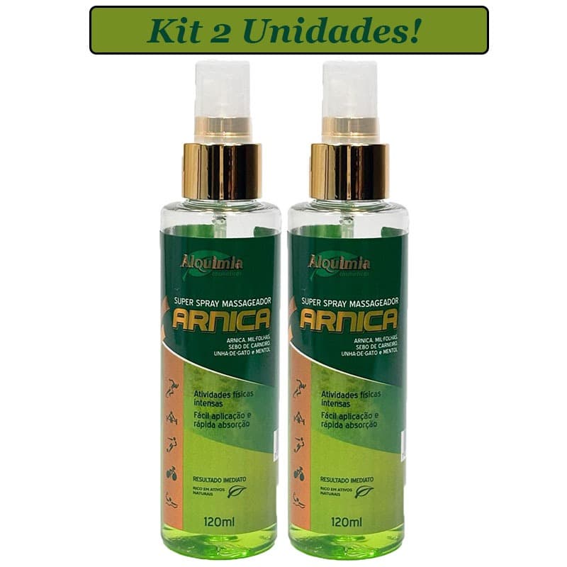 Kit 2 Unidades SUPER SPRAY Massageador ARNICA 150mL Alquimia Cosméticos