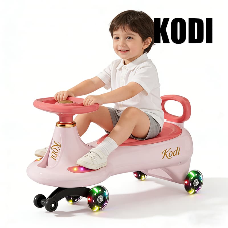 Carrinho Ginga Rolimã 360° com Luzes LED, Música Bluetooth e Suporta 100kg - P23