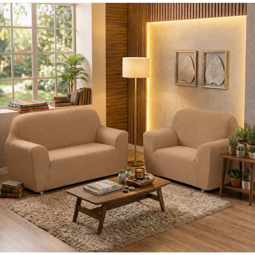 Kit Capa de Sofá King Coladinha 3 e 2 Lugares Protetora Ajustável