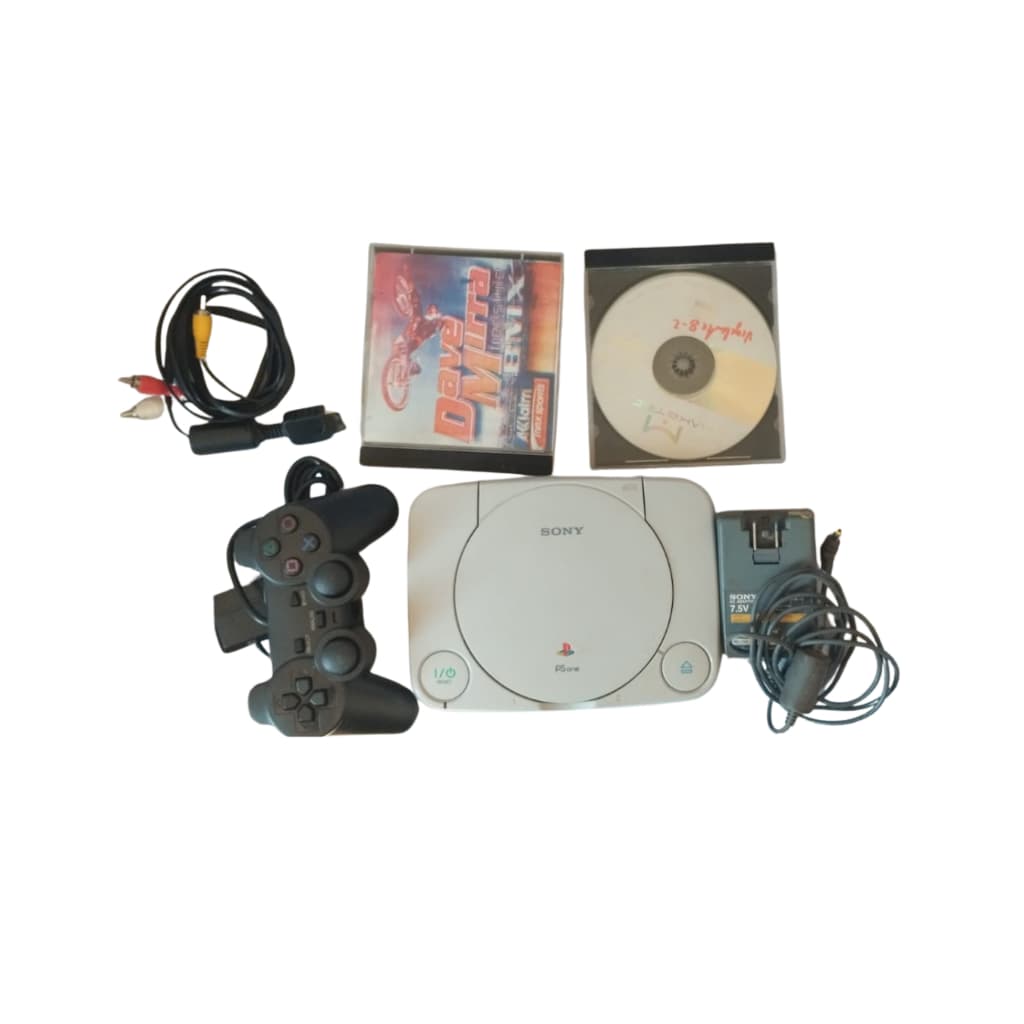 Playstation 1 Slim PS One com 2 jogos e 1 controle