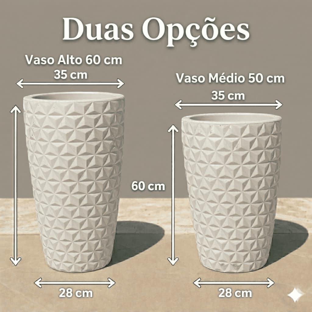 Vaso de Polietileno GIGANTE | 60 Altura x 37 Boca | Perfeito para Plantas Grandes e  Moderna GG