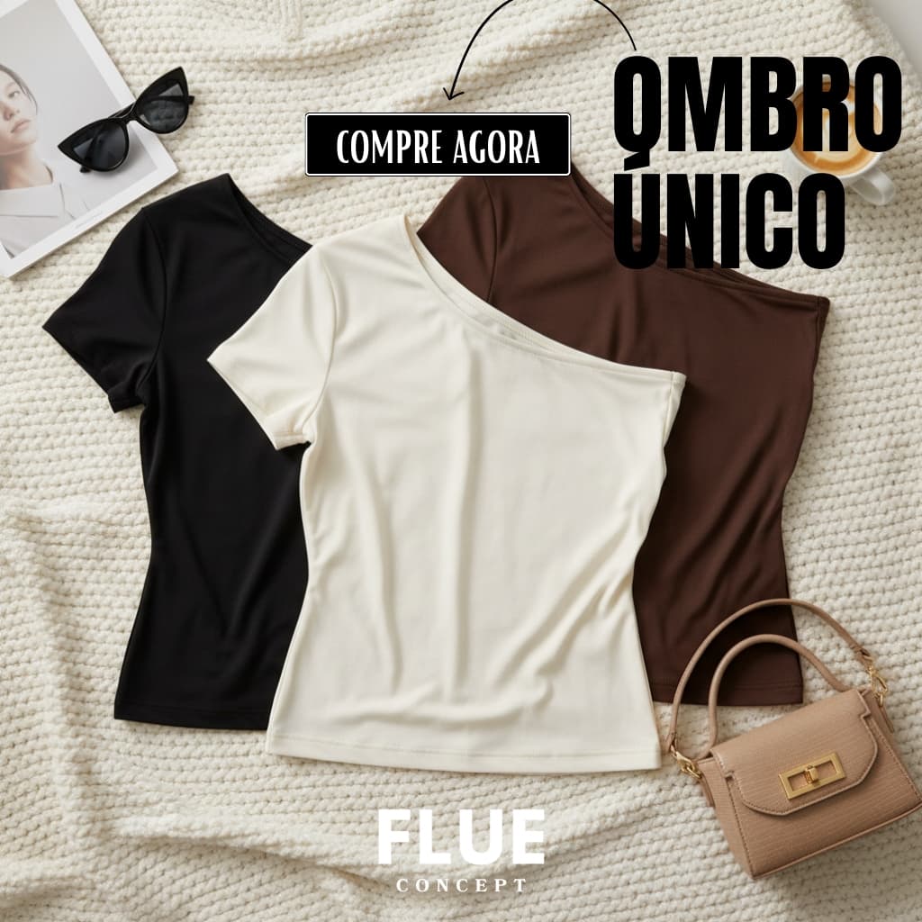 Blusa Ombro Único Feminina Mula Manca Dupla Face Y2K Suplex Premium Forro Duplo Feminina Casual