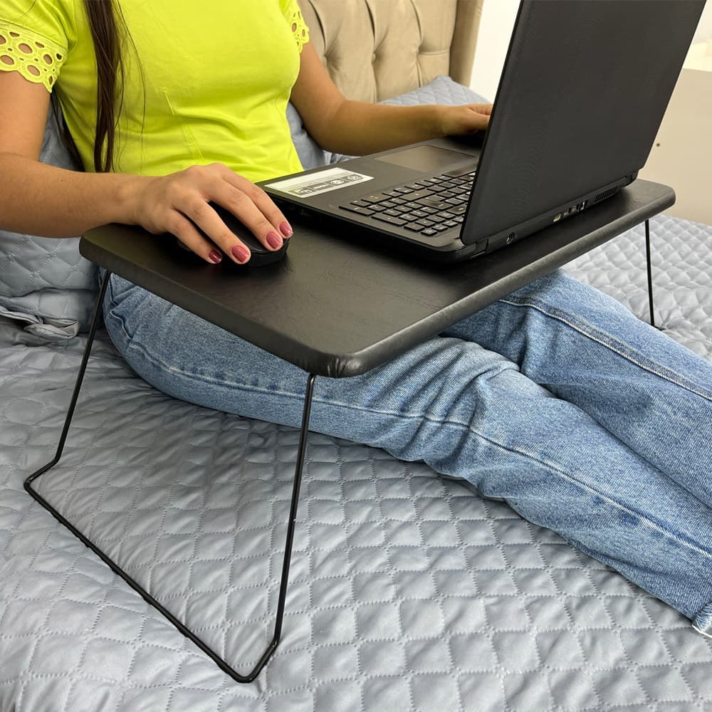 Suporte Multiuso de Notebook Ergonômico Elevado Dobrável para Cama Sofá Estudo Refeição -  LH Móveis