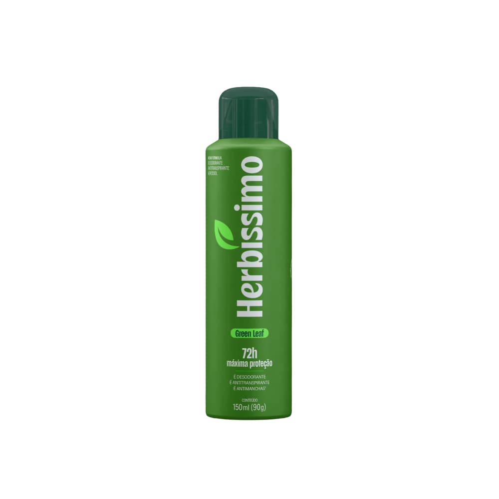 Desodorante Antitranspirante Aerossol Herbíssimo Green Leaf 150Ml