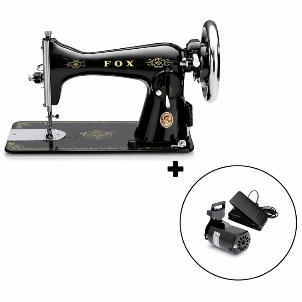 Máquina De Costura Reta Semi-industrial Pretinha Nova Com Motor