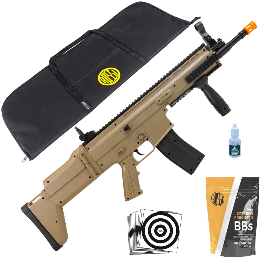 Rifle de Airsoft Vg Scar L - 8902 Rossi Vigor Mola Spring Cal. 6mm