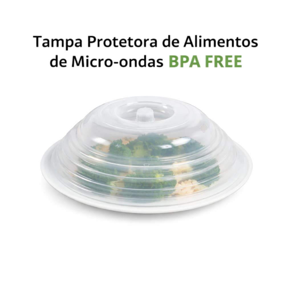 Tampa de Micro-ondas De Plastico Protetora de Alimentos Livre de BPA