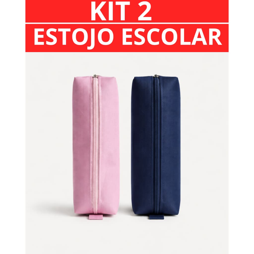 Kit Estojos Escolar Material Faculdade Compacto Feminino Masculino Grande Multiuso Organizador Adulto Infantil