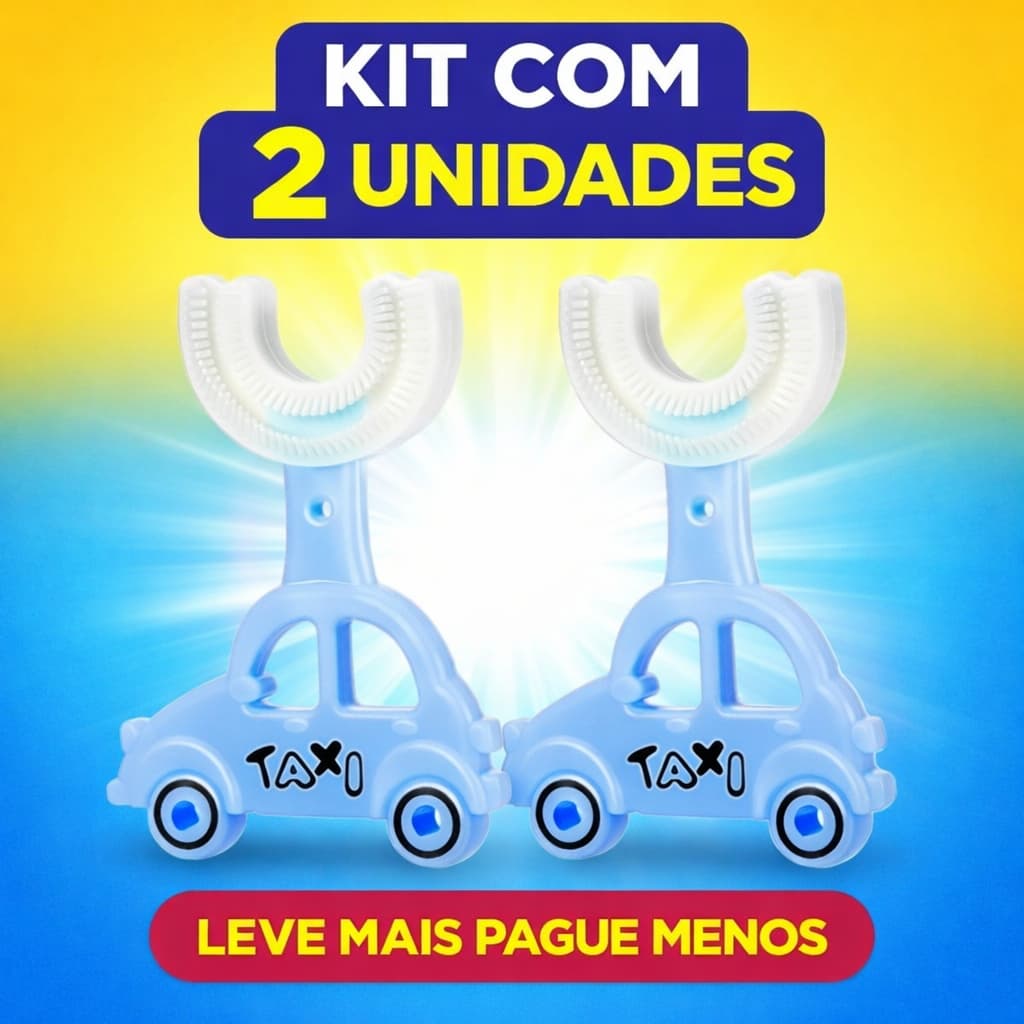 Escova De Dente Sensorial Silicone Flexível Para Crianças Bebês Autistas Formato U 360º para Crianças de 2 a 12 anos
