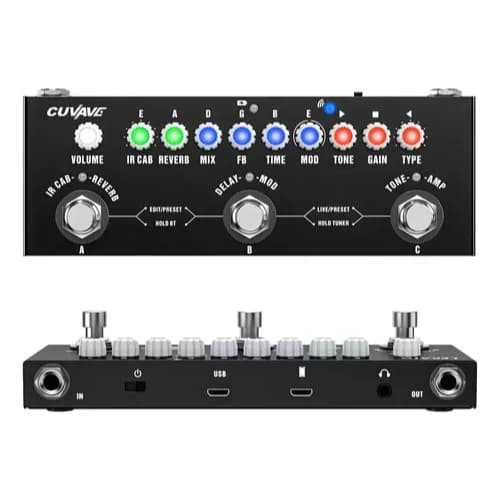 Pedaleira Cuvave Cube Baby M-vave Pedal Efeito Preto Sinco Distorção IR