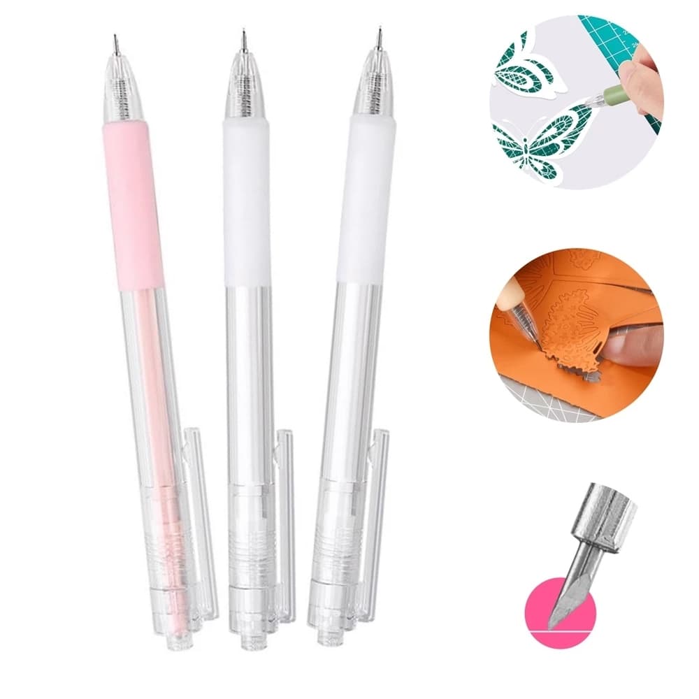 Caneta Estilete de Precisão para Corte Artesanato Scrapbook Papel EVA Cartão DIY