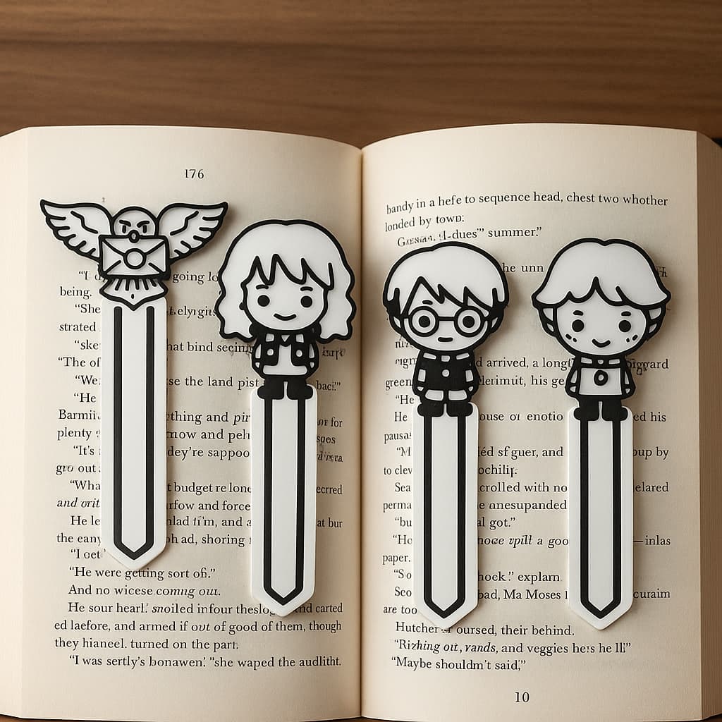 Kit Marcadores De Página 3D Premium | Vários Modelos Temáticos (Kits 4, 8, 12 ou Unidade)