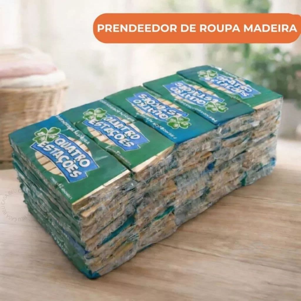 Prendedor de Roupa Madeira Pregador Prendedores Pregadores Kit com 60 | 72 |120 | 240 unidades