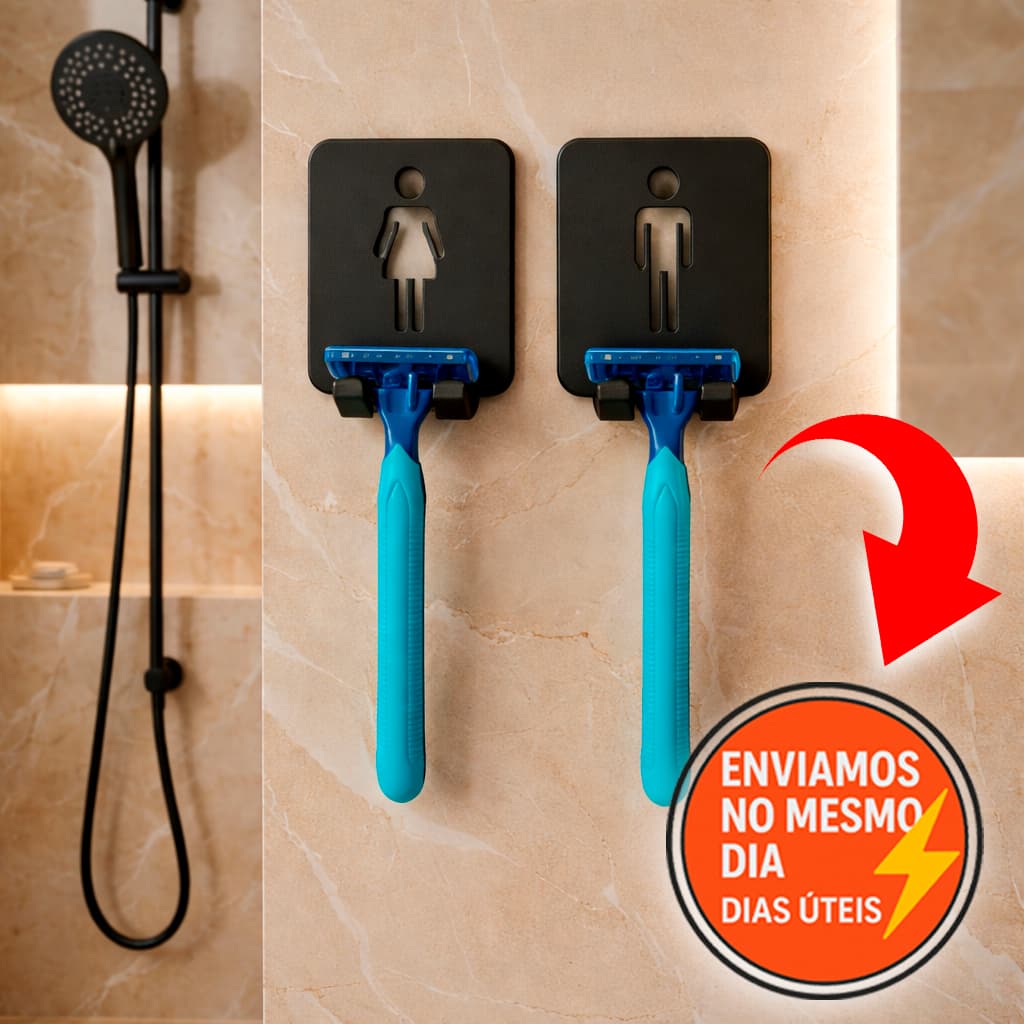 Suporte Para Prestobarba Lamina Gilete Masculino e Feminino Organizador de Banheiro Gancho