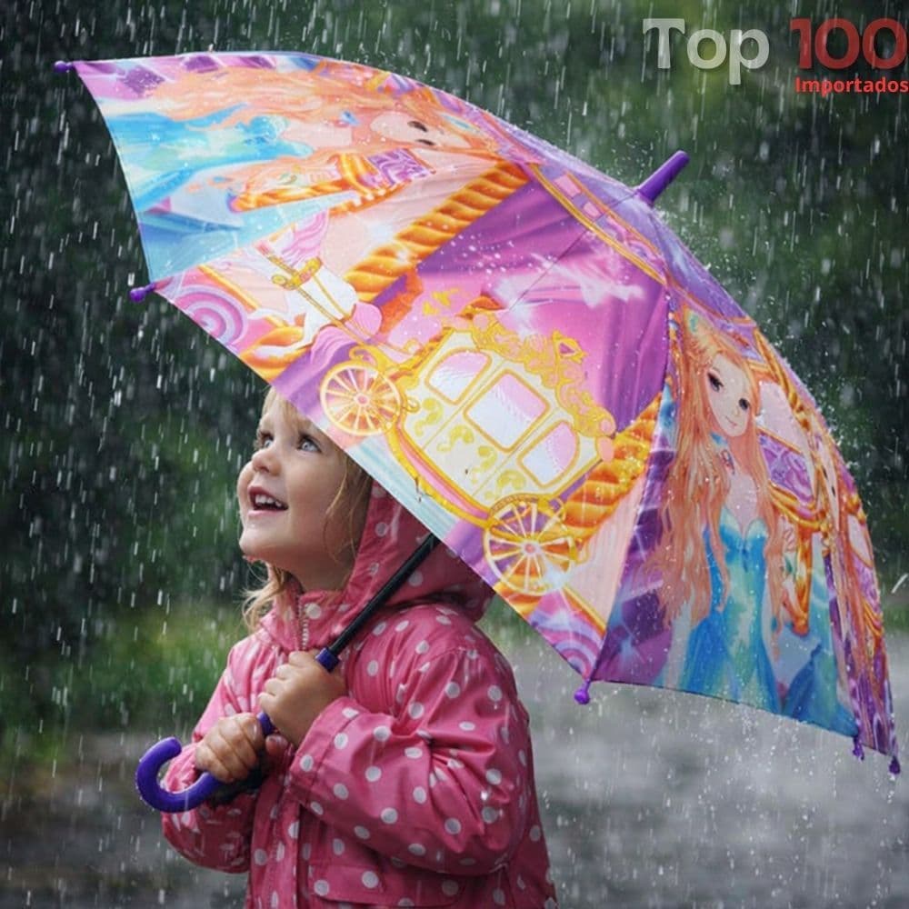 Sombrinha Infantil Estampada Automático Com Apito Para Menina e Menino De Alta Qualidade / SZJ-13