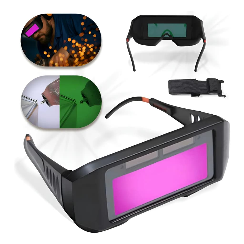 Óculos De Solda Para Soldador Profissional Com Escurecimento Automático Preto Tamanho Universal