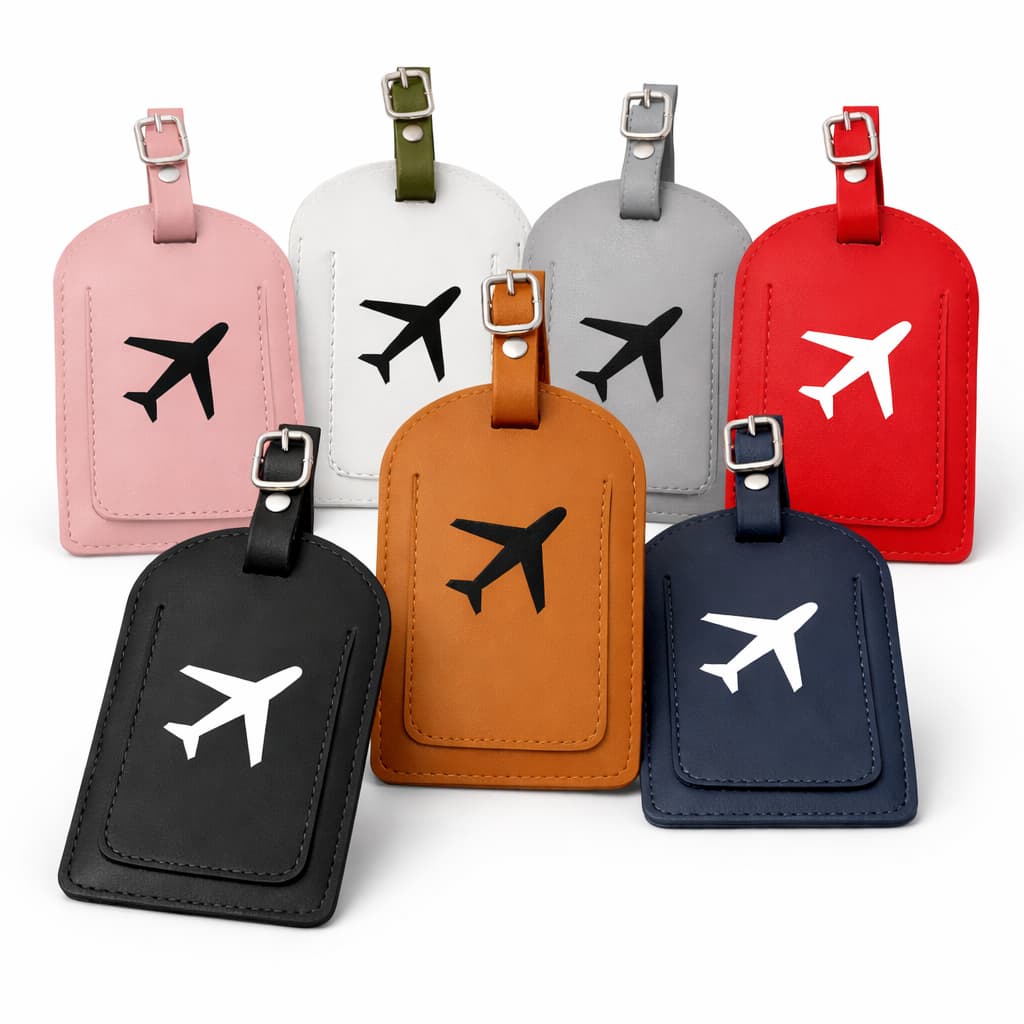 Kit de 1,2 ou  3 Tag de mala Chaveiro - Identificador de bagagem -couro ecológico