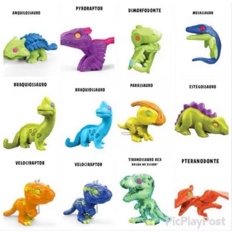 Kinder Joy Dinossauro Jurassic World com Brilha no Escuro