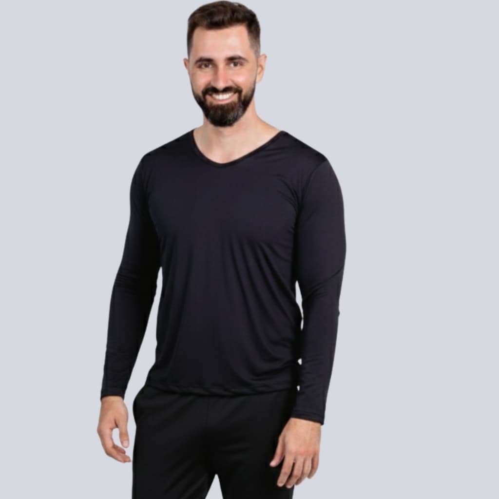 Blusa Térmica Segunda Pele Masculina Flanelada Peluciada Inverno