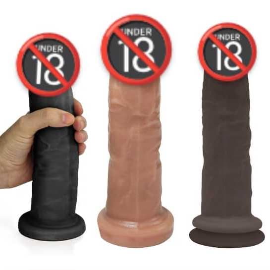 Pinto Borracha Realístico Pinto Macio Prótese Silicone Maciça Dildo Consolo Pênis Grosso