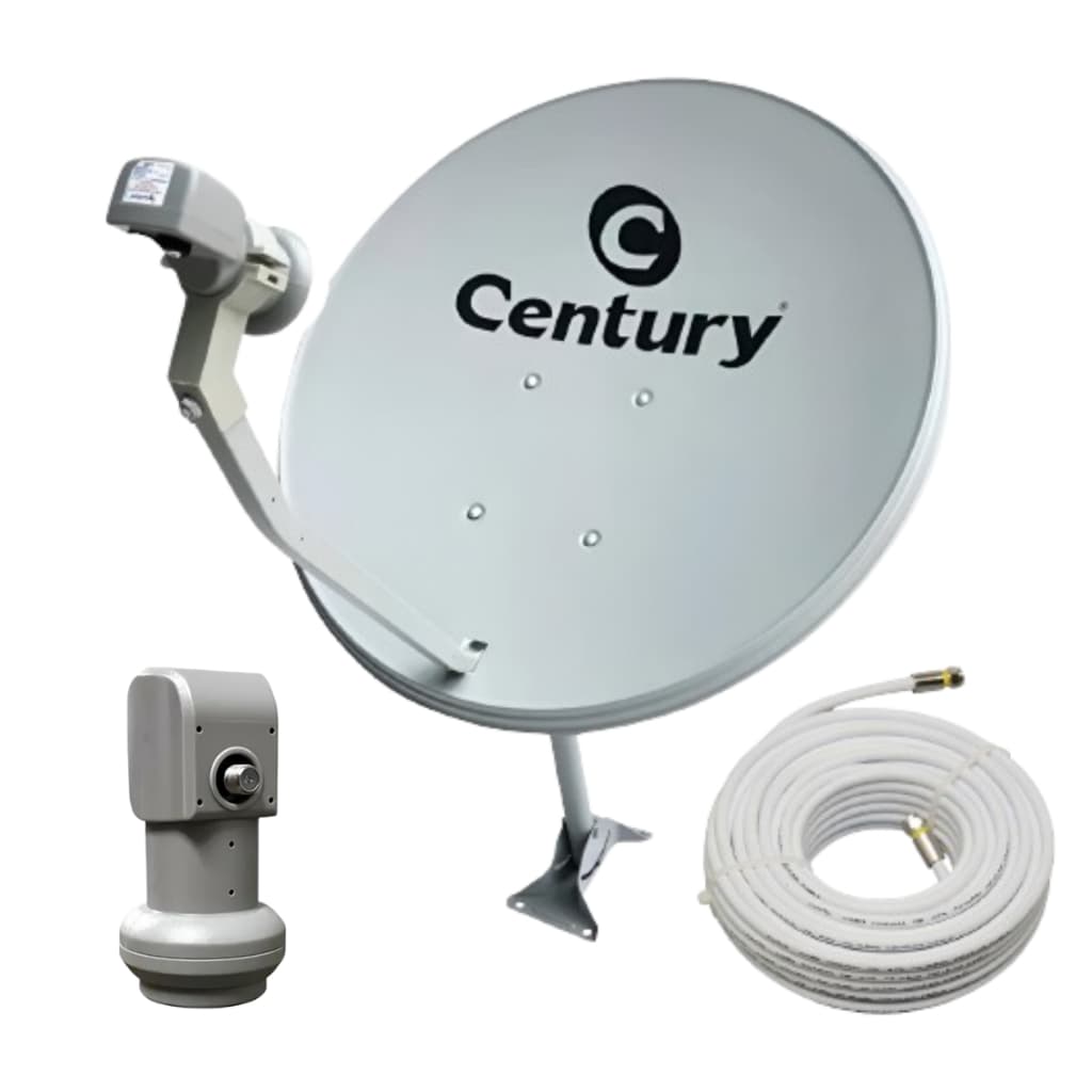Kit Antena Digital Parabólica Century 60cm Lnbf Ku Cabo