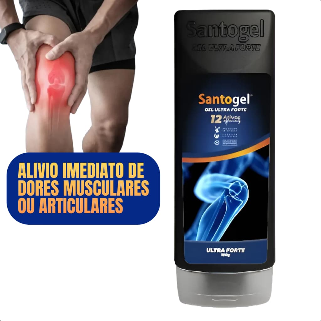 Santo Gel Ultra Forte 12 ativos 150g  Para Dores Joelho Articulações Lombar