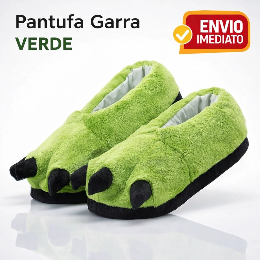 Pantufa De Garra Monstro Pelúcia Chinelo Quentinho Antiderrapante infantil menino menina e adulto
