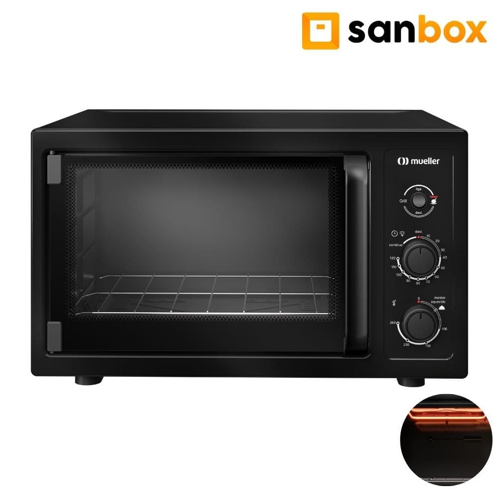 Forno Elétrico De Bancada Mueller Mfb50b 50 Litros Com Grill - 127v