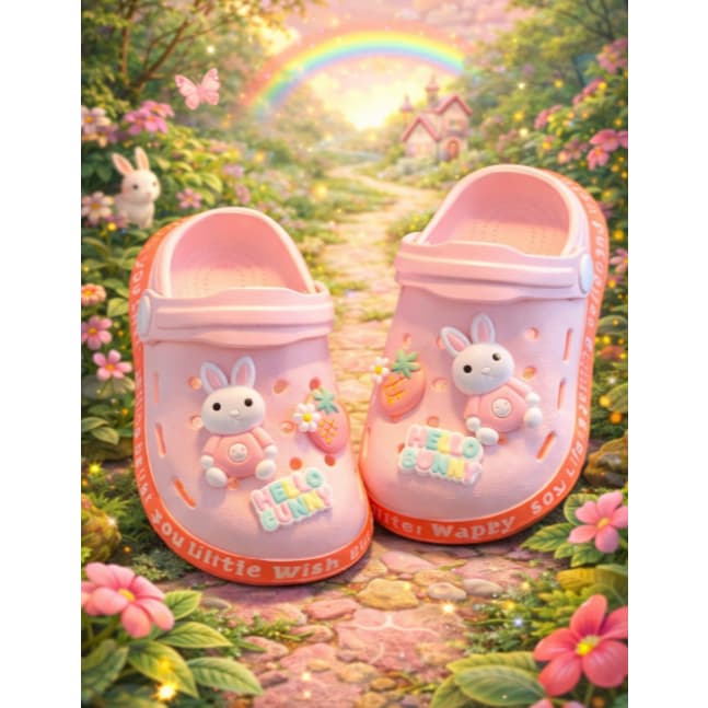 Sandália Infantil e Teen Rosa de Coelho em EVA – Leve, Confortável e Antiderrapante - B1