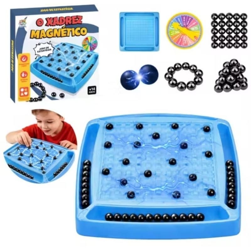 Jogo de xadrez magnético diversão para toda família