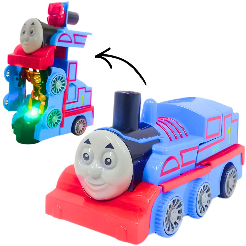 Autobot Supertrem Transforma Luzes Guerreiro Trenzinho Trem Thomas E Seus Amigos
