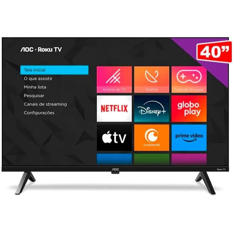Smart TV AOC 40" 40S5045/78G Roku TV DLED Full HD
