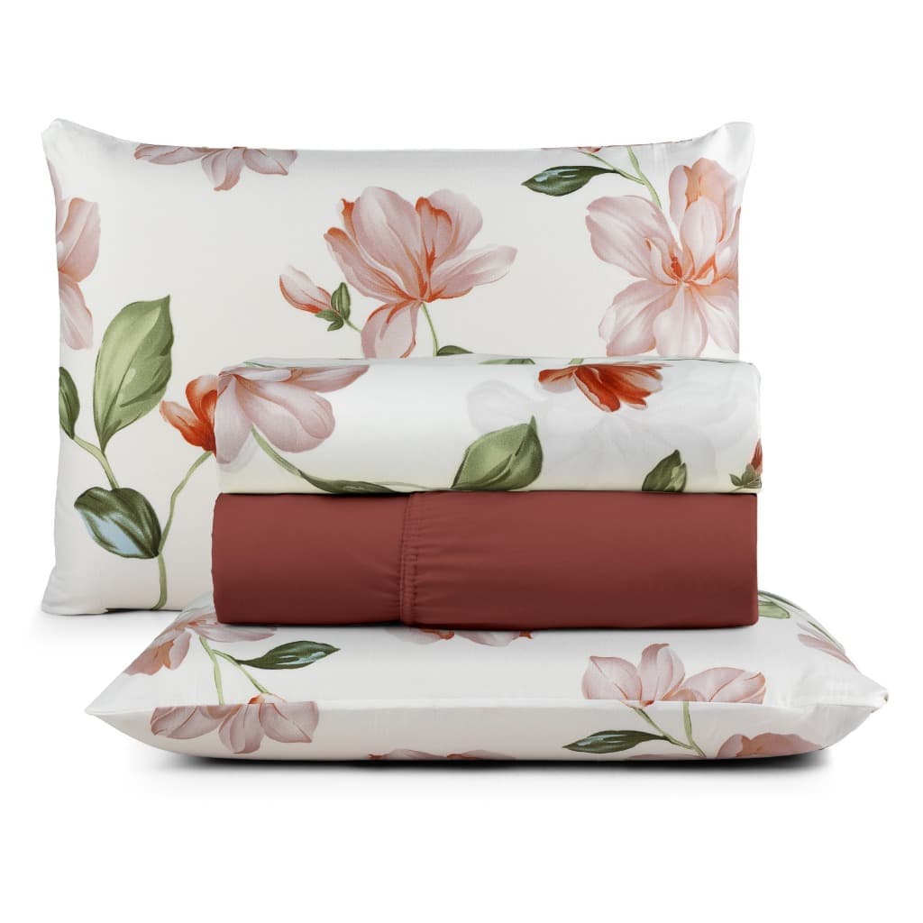 JOGO DE CAMA LENÇOL CASAL PADRÃO BOX 04 PEÇAS 200 FIOS TOQUE MACIO