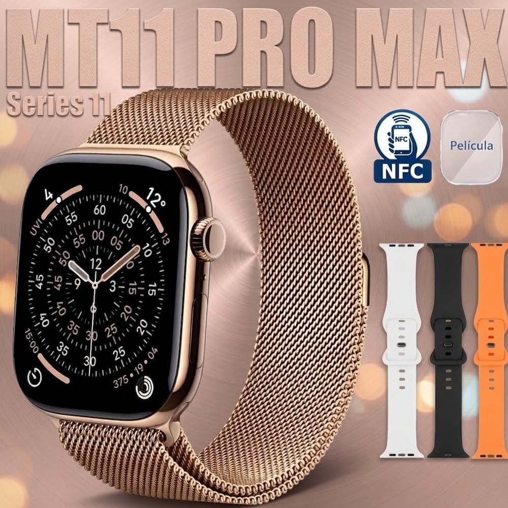 Watch MT11 Pro Max NFC Relógio à prova d'água inteligente Call Heart Rate Smartwatch series 11