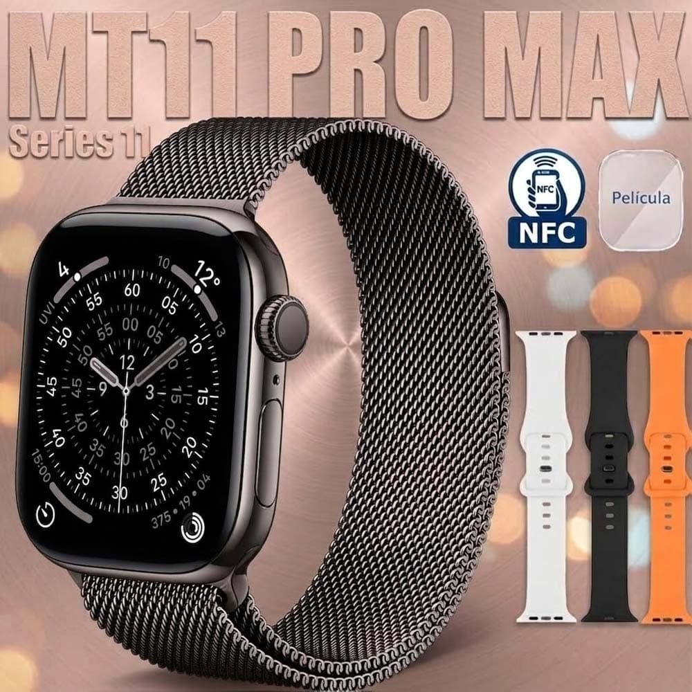 Watch MT11 pro max NFC  Relógio à prova d'água inteligenteBluetooth Call Heart Rate Smartwatch