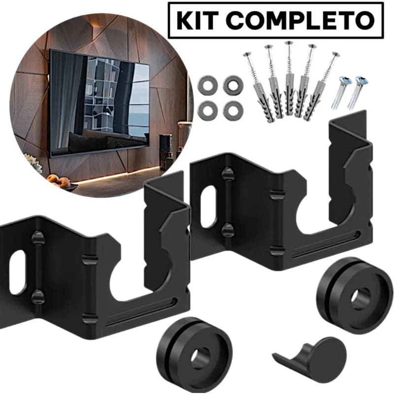 KIT Suporte Universal Fixo para Smart ( TV LED LCD 4K Parede Painel) 10 /24 /32 /43 /50 /55  /60 /75/ 100/ Polegadasss