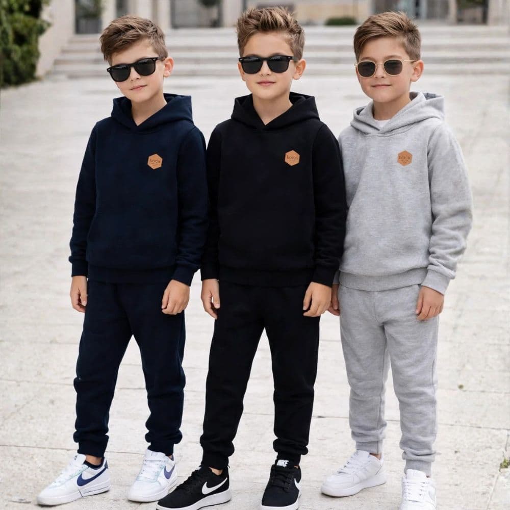 Conjuntos Inverno Infantil Menino – Kit 6 Peças Básico Escolar Moletom Quentinho