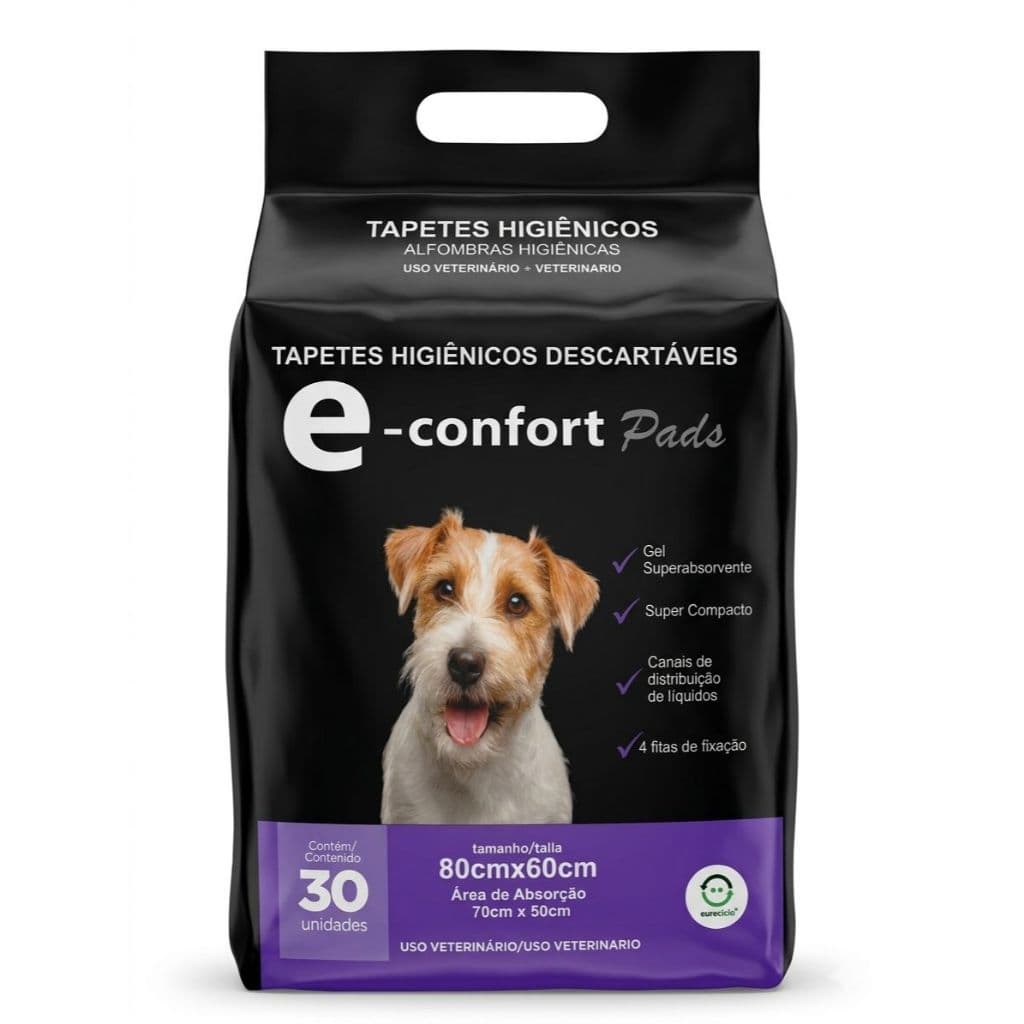 Tapetes Higiênicos para Pets 30 Unidades 80cmX60cm Superabsorvente e Compacto Descartáveis