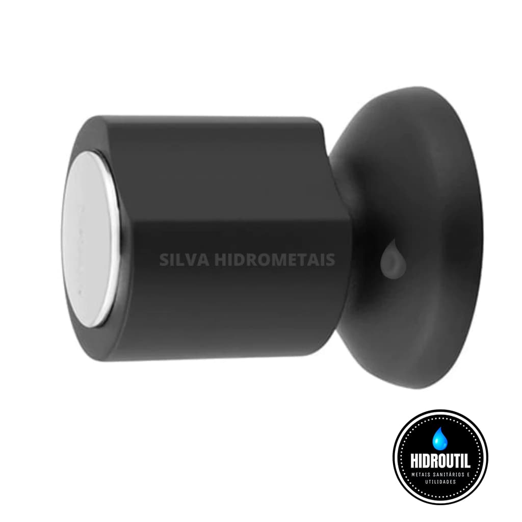 Acabamento Registro C-40 ABS Preto Botão Cromado Padrao Deca