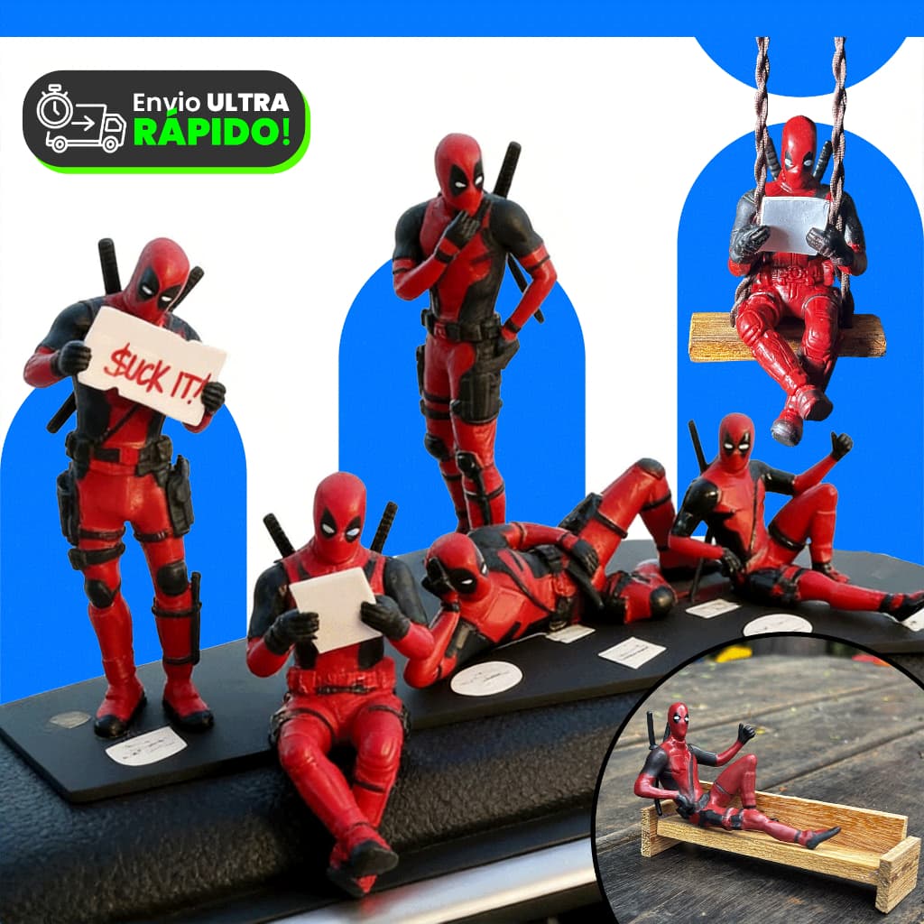 Boneco Deadpool Action figure para Carro Quarto Setup Gamer Anime Ideal para Prateleira