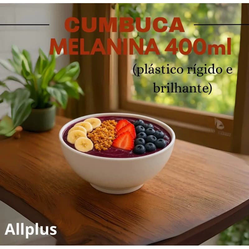 06 Tigelas Cumbuca Resistente 320ml Melamine Caldo Sopa Açaí