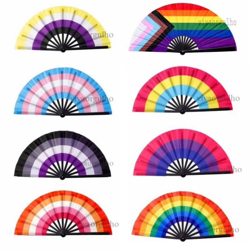 leque grande lgbt bissexual lésbica sunset transexual não binário pansexual assexual progressista festa carnaval